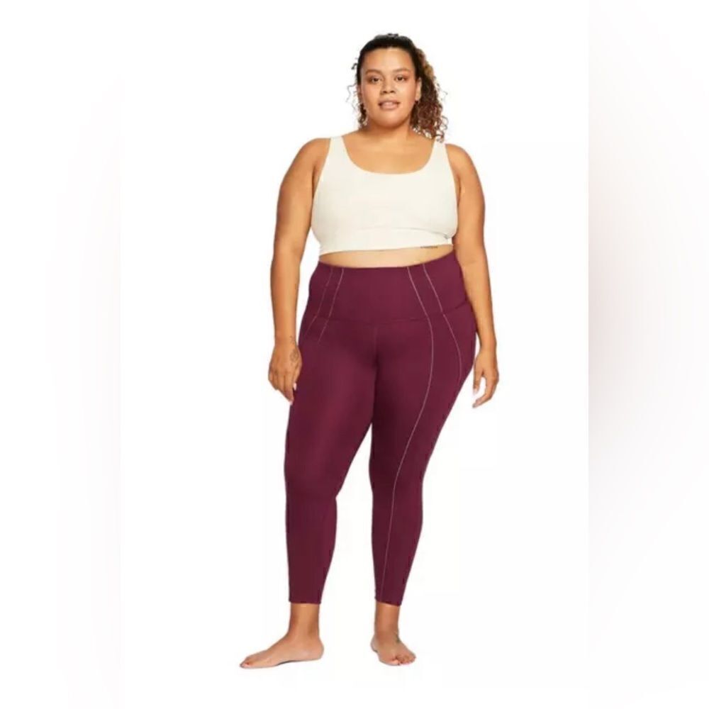 Nike yoga Burgundy high rise 7/8 length leggings sz 3X